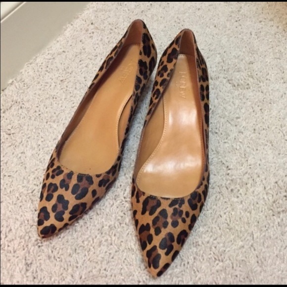 J.Crew Esme leopard calf hair kitten heels - Picture 3 of 5